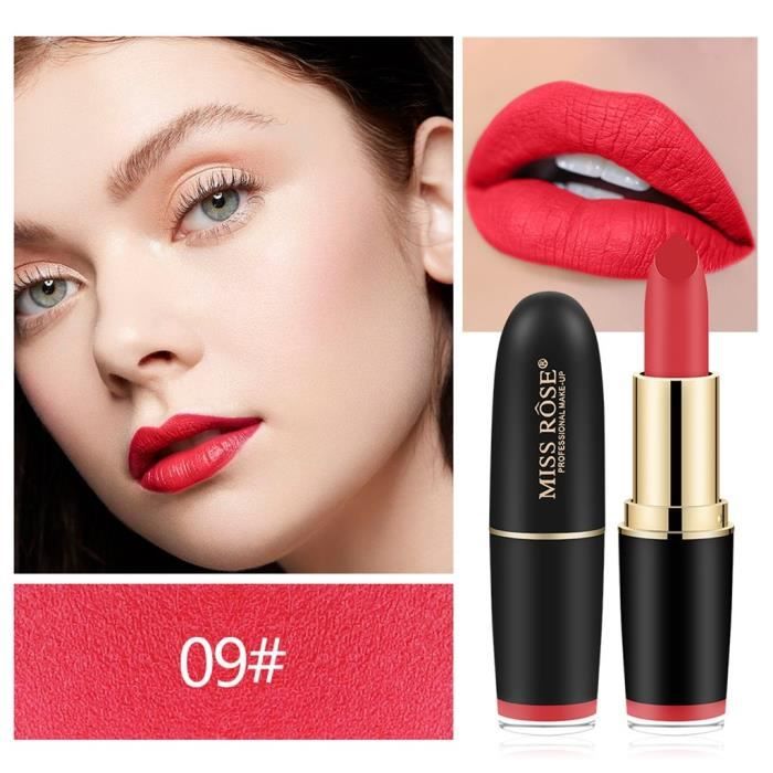 Rouge à lèvres mat imperméable de longue durée brillant à lèvres pigmenté hydratant 9 couleurs XDD90918687I_kandyfine