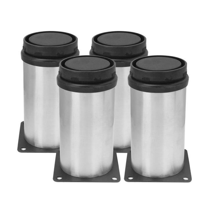 MEIHE Pieds De Meubles 4 Pcs En Acier Inoxydable Placage Réglable Rond Meubles Pieds 50 X 100 Mm Pour Canapé Table À Thé