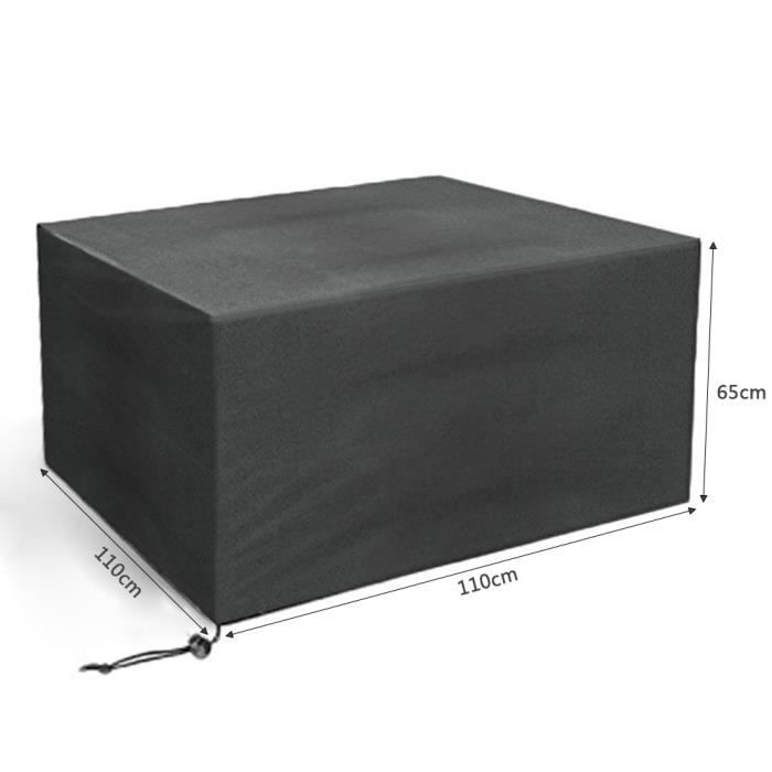 LEKI-Housse de protection beige 110*110*65cm pour table de jardin
