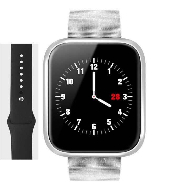 Femmes Ip68 étanche montre Iphone Xiaomi Lg moniteur de fréquence cardiaque Tracker de Fitness - Type P70 -Argent-with retail box