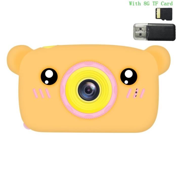 Appareil photo enfant,Appareil photo pour enfants jouet bébé mignon appareil photo numérique Rechargeable - Type With 8G TF Card #E