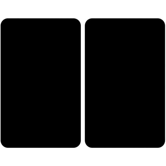 WENKO Plaques de protection en verre universel Noir - Set de 2, couvre-plaque de cuisson pour tous les types de cuisinière, Verre tr