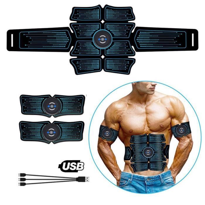 Ceinture abdominale d'électrostimulation, stimulateur musculaire EMS, équipement de Fitness à domicile