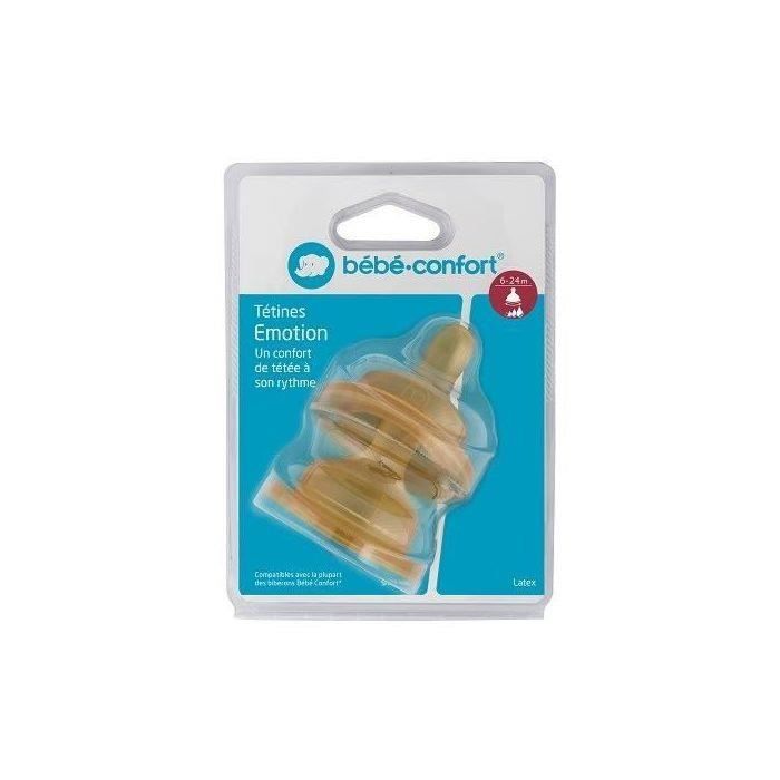 BEBE CONFORT Tétine Emotion Latex T2 (x2) (Lot de 3)
