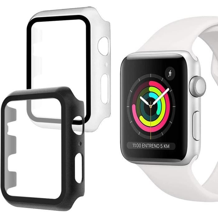 Coque Apple Watch Series 6 SE 5 4 avec Verre trempé en protection complète à 360° PC ultra mince iWatch 6 SE 5 4 44 mm 2 L