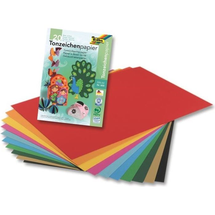 FOLIA Bloc de Papier Teinté 130g/M² A4
