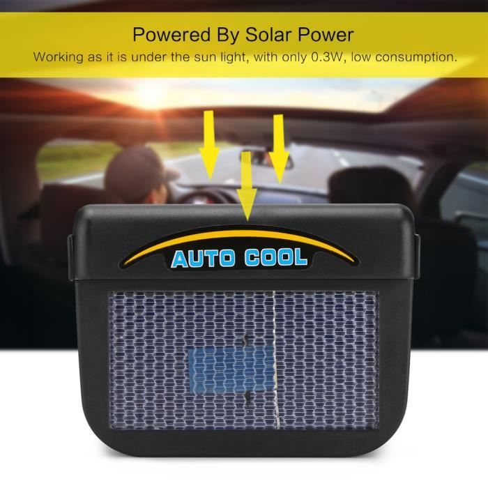 Refroidisseur de vitres pour voitures solaires Ventilateur ventilation automatique de Radiateur à air comprimé Avec bande de caoutch