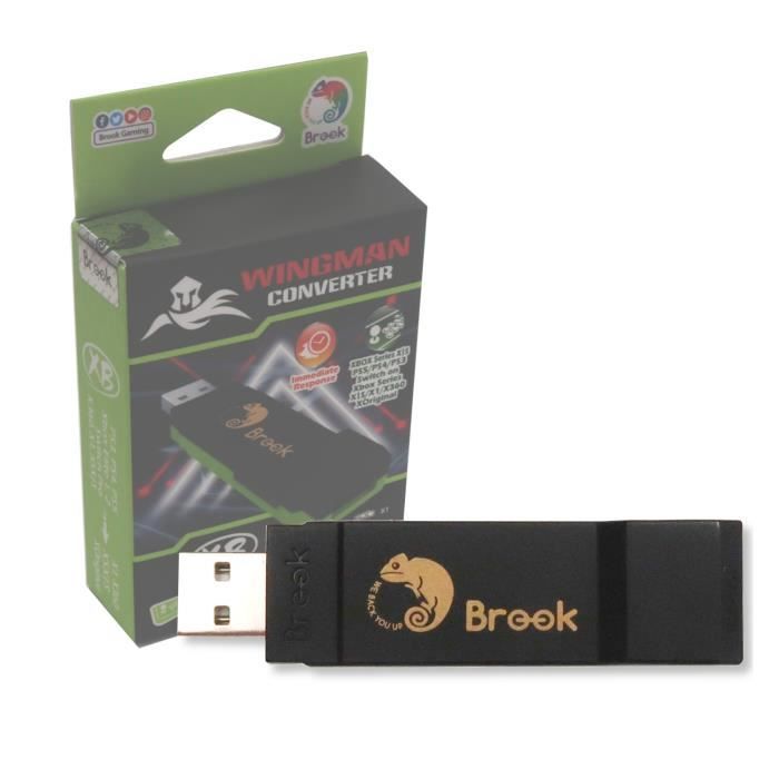 Brook Wingman XB Convertisseur pour manette PS4 / PS3 / Switch Pro / Xbox One / Elite 1 & 2 / 360 vers Xbox One / Xbox 360 Console