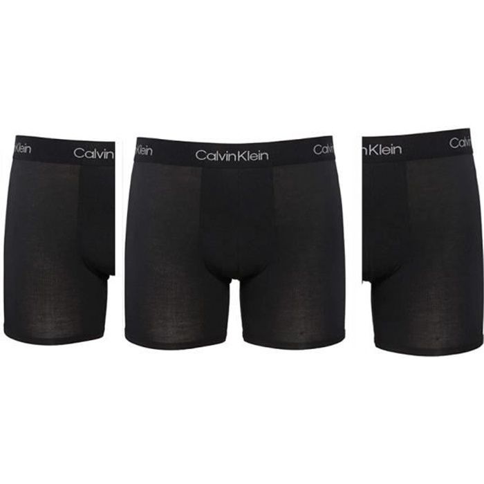 CALVIN KLEIN Pack de 3 Boxers Coton Homme Noir