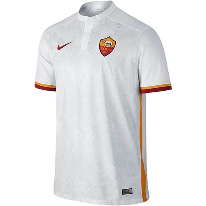 Nike Maillot Officiel As Roma 2015/2016 Hommes, Couleur: Blanc/Orange/Rouge , Taille XL