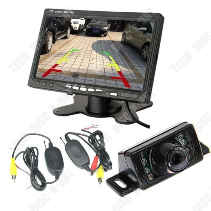 TD® Moniteur externe sans fil 7 pouces 2.4G / moniteur de bureau 7 pouces grand moniteur de camion