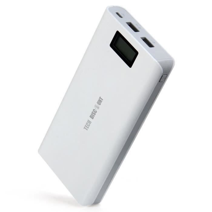 Puissance mobile TD® 20000 mAh Écran LCD Deux ports de sortie USB