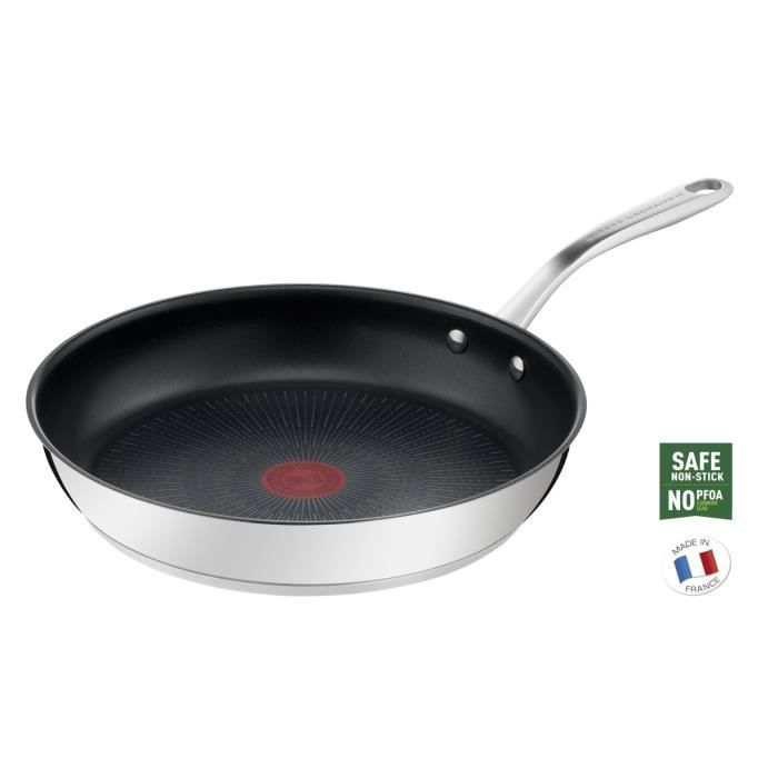 Tefal H8210723 Pierre Gagnaire Poêle inox antiadhésive 30 cm tous feux dont induction