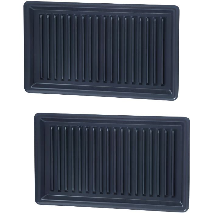 Lot de 2 Plaques grill Panini - Gaufrier, croque-monsieur - ['TEFAL'] (62040)