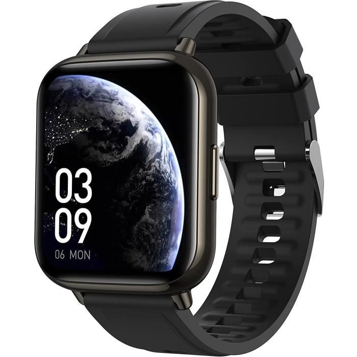 Pouces Montre Connectée Homme Smartwatch Sport Bluetooth 5.0 avec Grand Écran Fréquence Cardiaque Podomètre Oxymètre Sommeil