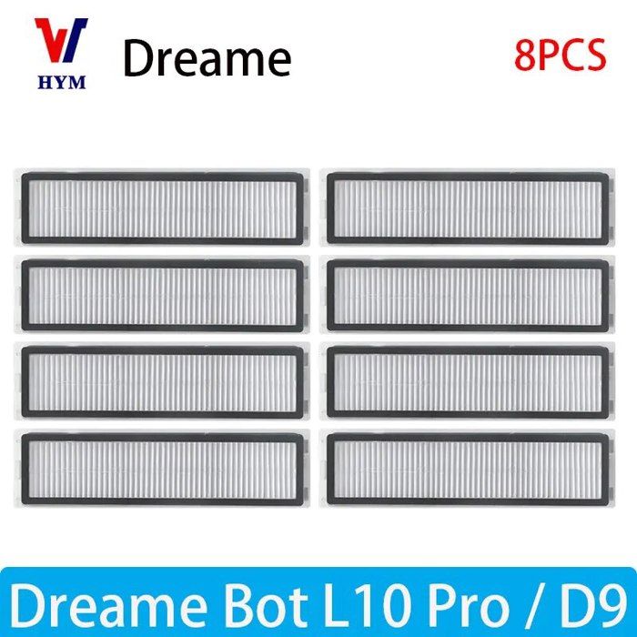 18PCS Kit di Accessori per Xiaomi X20 plus/X10 plus/Dreame L10s Ultra/L10 Ultra Robot Aspirapolvere Accessori con 1 Spazzole Principali, 4 Spazzole Laterali, 4 Panni Mop, 4 Filtri, 4 Sacchetti(xx