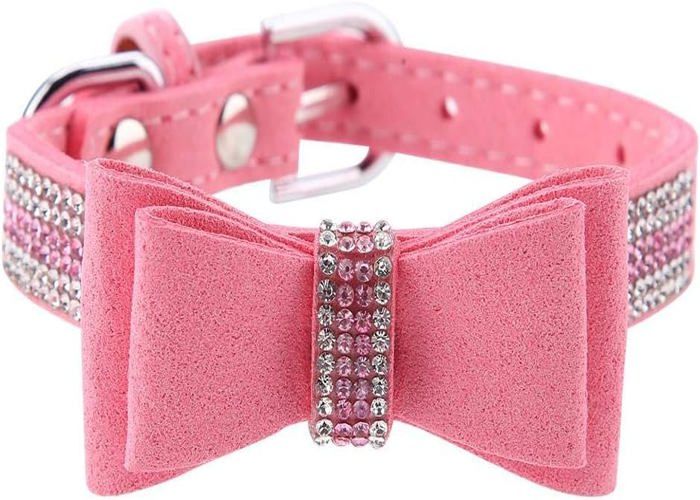 Meilleurs prix pour Nud papillon pour animaux collier rglable rose avec strass pour fte danniversaire Animalerie > Chien > Collier,