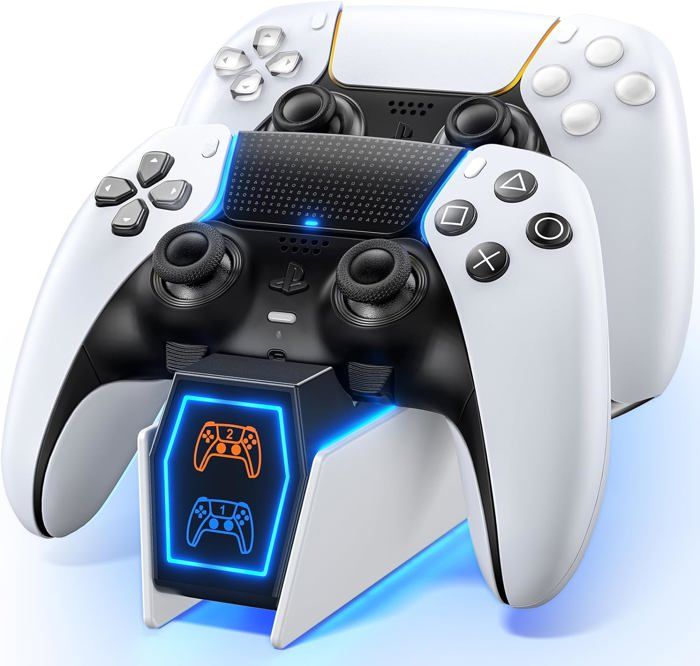 Station De Charge Pour Ps5,Charger Ps5 Avec Indicateur Led Pour Ps5,Station De