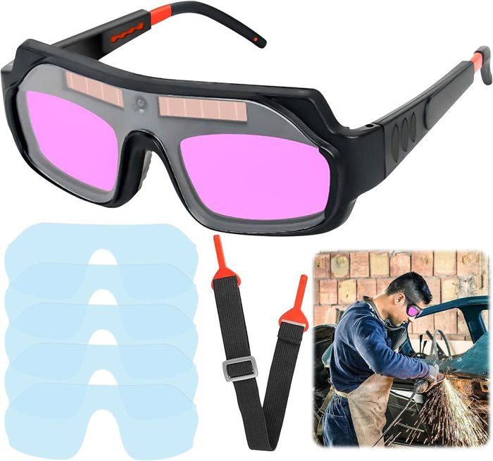 Lunettes de soudage lunettes de soudage à gradation automatique solaire lunettes de soudage réglables accessoires de soudage Lunettes de soudage lunettes de soudage à gradation automatique solaire lunettes de soudage réglables accessoires de soudage