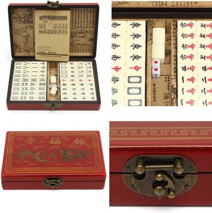 Mini Mahjong de voyage 24 mm - Mahjong chinois - Jeu de Mahjong - Portable - Petit Mahjong Mini Mahjong de voyage 24 mm - Mahjong chinois - Jeu de Mahjong - Portable - Petit Mahjong