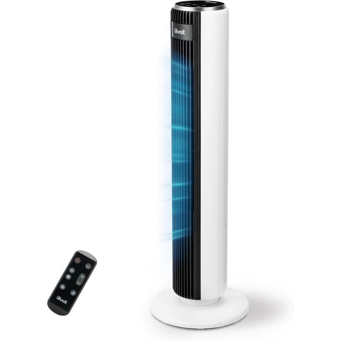 Ventilateur colonne oscillant Homcom 40W 3 vitesses H78.5cm D18cm noir pas cher