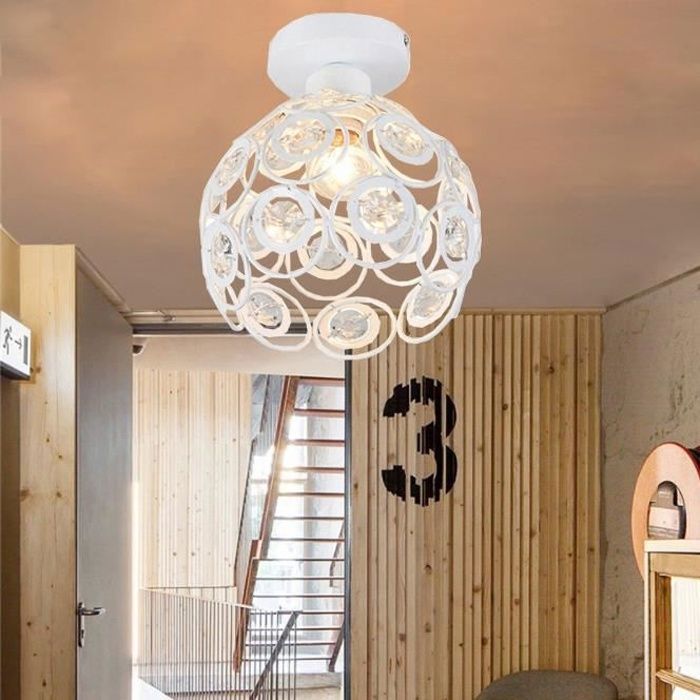 Plafonnier - MOGOD - Vintage - Blanc - E27 - Salon
