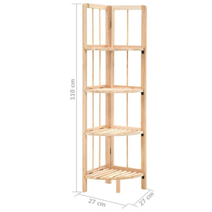 Bibliothèque SOLOMOON CHIC Étagère dangle bois de cèdre 27x27x110 cm BB2