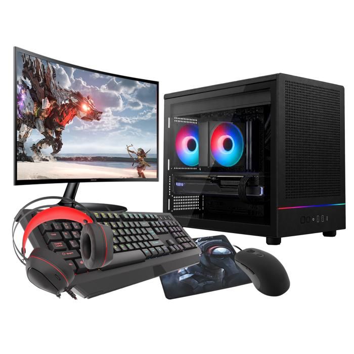 VIST M4M PC Gaming ARGB Ryzen 7 RAM RTX 5060 SSD .2 WIFI LCD 27 Windows 11 Pro - vue 2