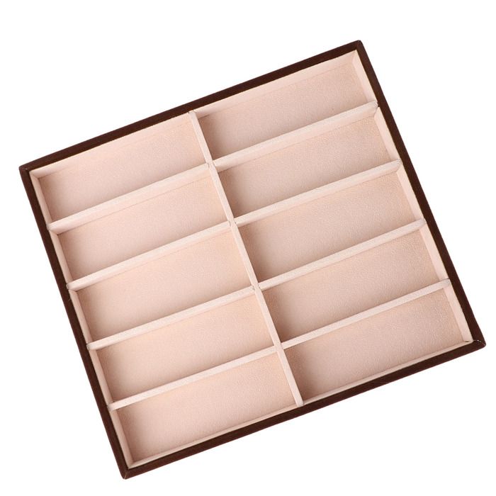 Boîte de rangement pour lunettes de soleil avec 10 compartiments - Organisateur moderne et présentoir