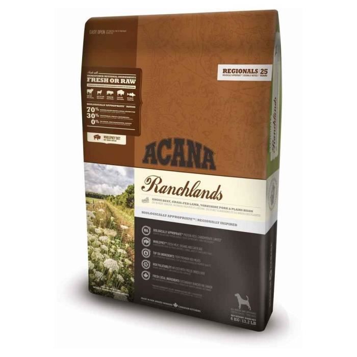 Meilleurs prix pour Acana Dog Ranchlands 6 Kg.