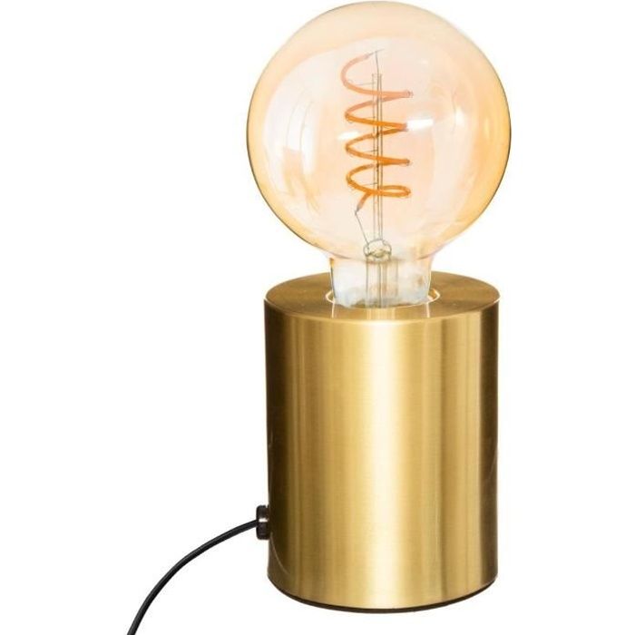 Lampe Socle Metal - Saba - Doré - H 10,5 cm