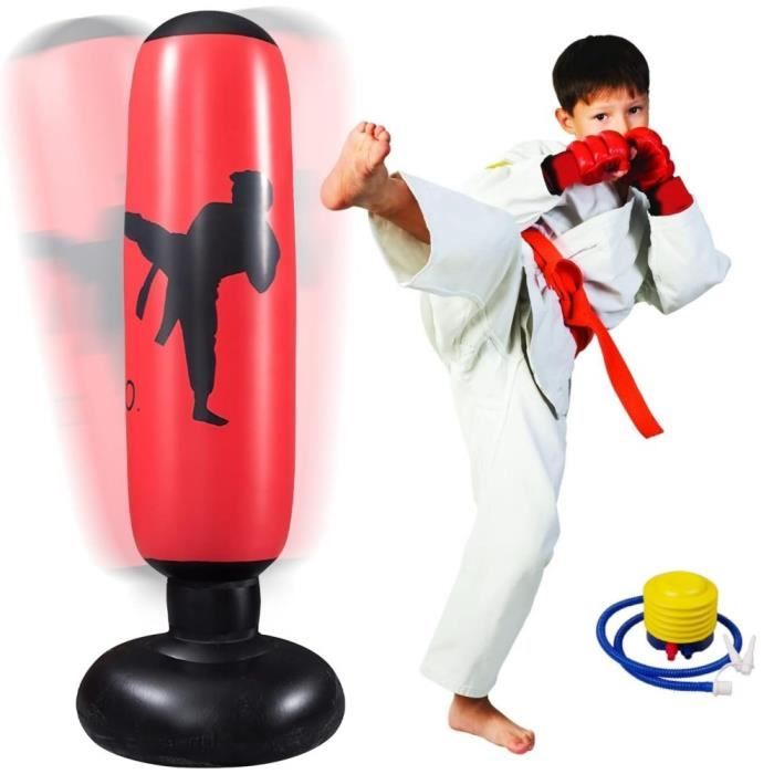 Sac de Frappe Gonflable pour Enfant 160 cm Avec Pompe Air et