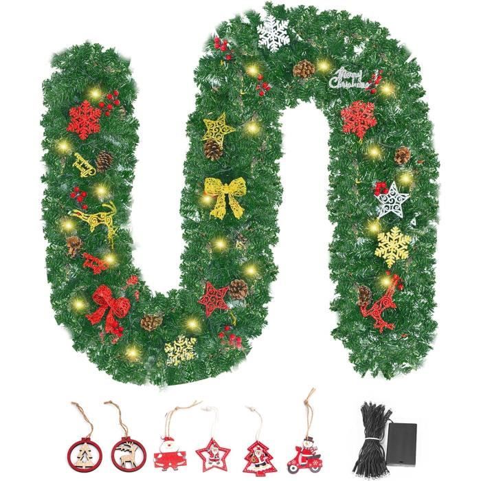 Guirlande De Noël,Guirlande Sapin Artificiel,2.7M,Avec 30 Led
