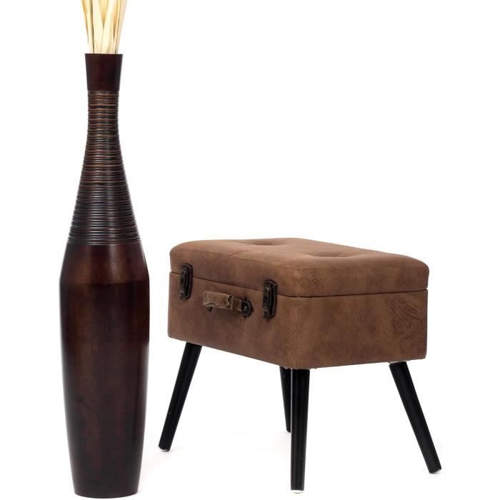 Vase Carré Effet Miroir Bronze Doré - Soufflé Main En Italie - 2 Tailles (40 Ou 60cm) - Moderne