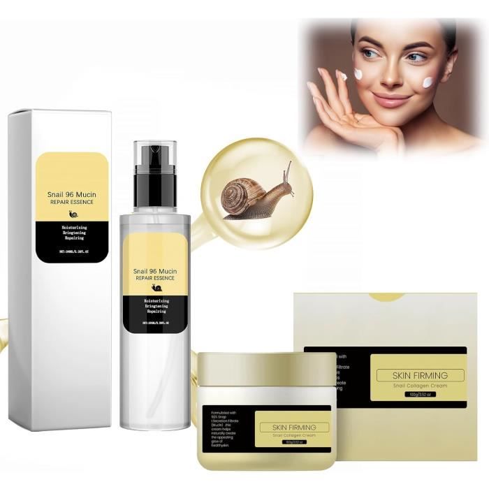 Crème et essence d'escargot hydratantes pour tous types de peau