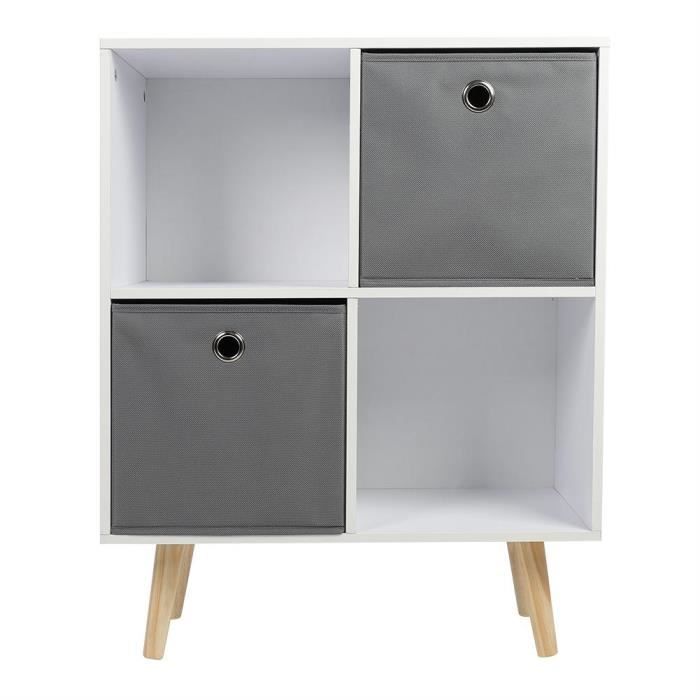 Bel Etageres Bibliotheque 4 Cube De Stockage Simple Palier Non