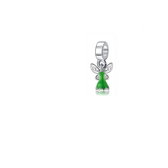 Charm Fée Clochette pour Bracelet Serpentine ou Jonc Argent fin VERT - Achat  / Vente charm's Charm Disney Fée Clochette Femme Adulte Vert -