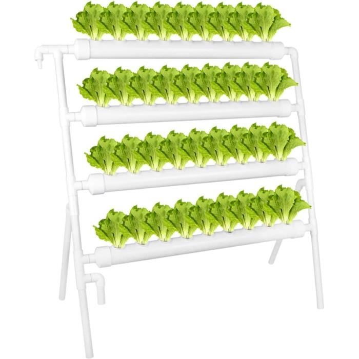 Mophorn Système De Culture Hydroponique, 30 Emplacements De Plantation Tour A 6 Niveaux Avec Eclairage De Croissance Pompe A Eau Et Kit De Germination 87229076