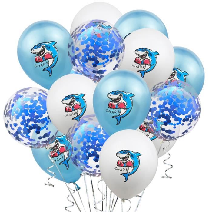 15 Pieces Ballon Decoration Boxe Requin Ballons Pour Anniversaire Festival Clebration Baby Ballon Decoratif Pompe Pour Ballon Cdiscount Maison