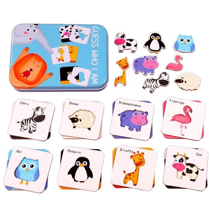 Jeux De Puzzle D Association D Animaux Pour Enfants Jouets D Apprentissage De L Alphabet Montessori Cadeaux Pour Garcons Et Filles Cdiscount Jeux Jouets