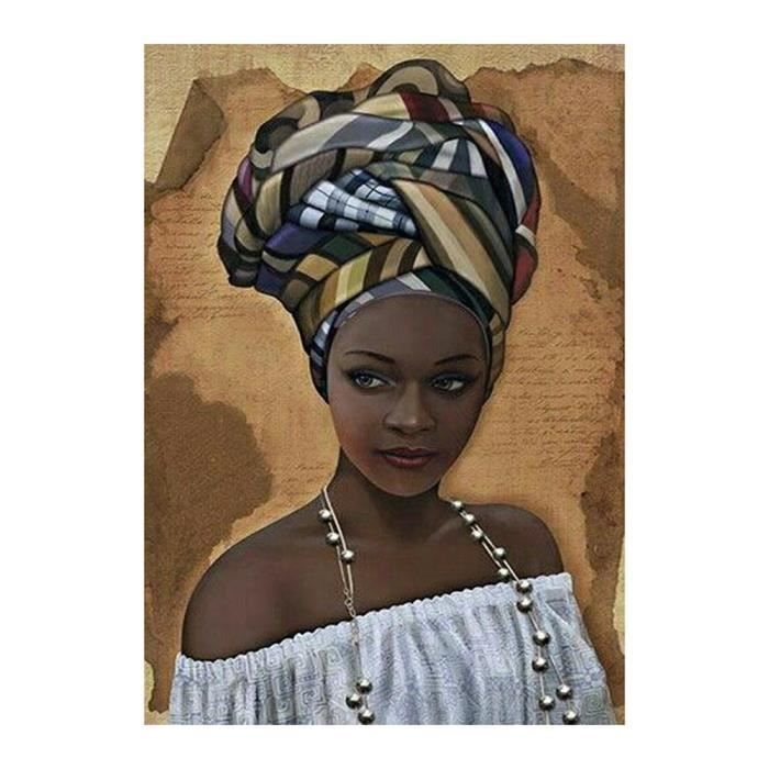 Peinture au diamant Peinture décorative Femme africaine 30 * 40cm - Achat /  Vente tableau - toile - Cdiscount