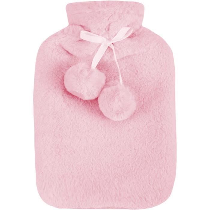 ZER- Bouillotte Sac à Eau Chaude Avec Couvercle 1000 Ml En Peluche