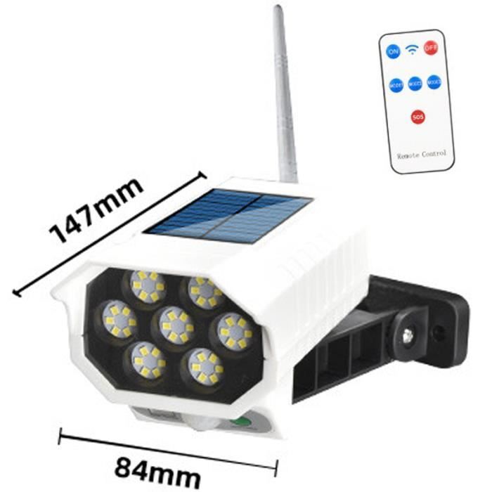 Caméra factice Renkforce 419706 avec module solaire et LED clignotante noire