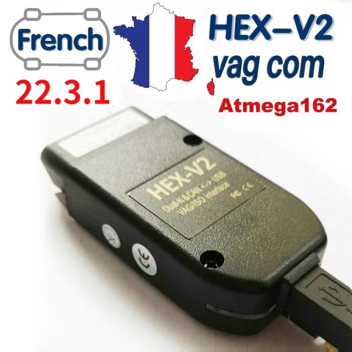 Français anglais - Boîtier HEX V2 à l'intérieur de l'interface USB, Vagcom  Direct VCDS VAGCOM V2, Scanner out - Cdiscount Auto