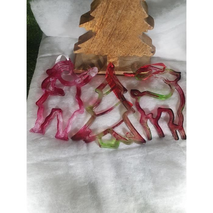 Lot Déco Père Noël Vintage – Figurine De Noël Pour Sapin, Multicolore