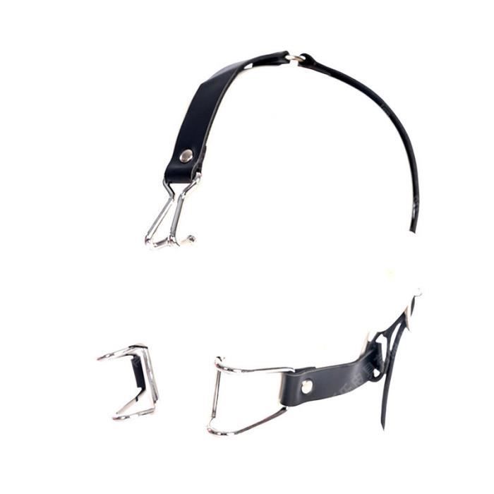 Collier Ras De Cou En Cuir - Style BDSM/dominance - Réglable, Robuste - Noir Unisexe