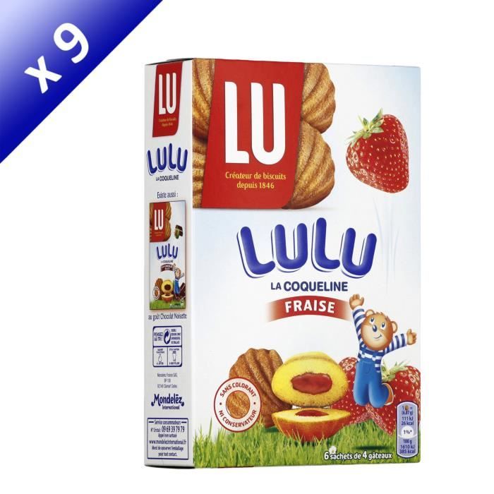 Lot De 9 Lu Coqueline Madeleines Fourrees A La Fraise 165 G Cdiscount Au Quotidien