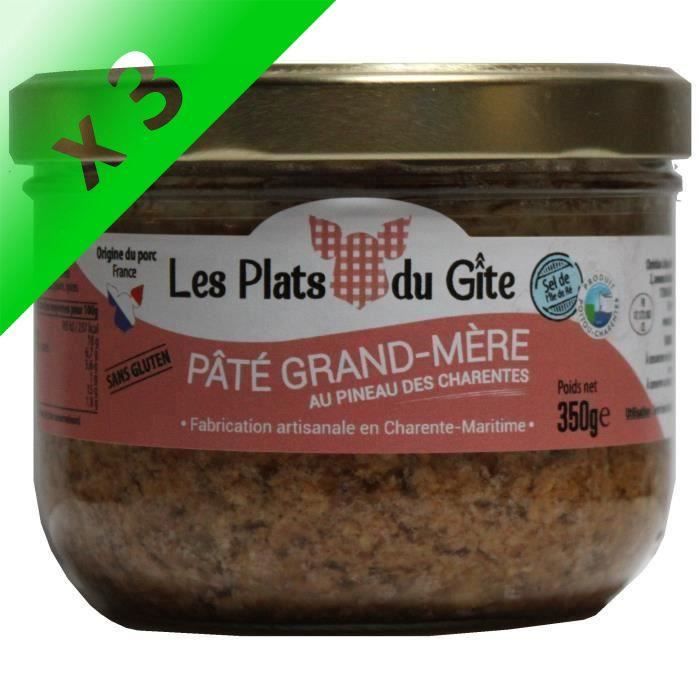 [LOT DE 3] LES PLATS DU GITE Pâté GrandMère au Pineau des Charentes