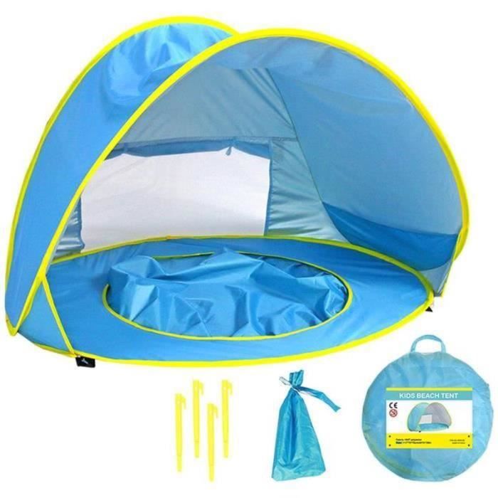 Tente de plage pour bébé - Protection UV - Tente de plage - Abri solaire - Tente automatique - Parapluie de sport - Portable et 125