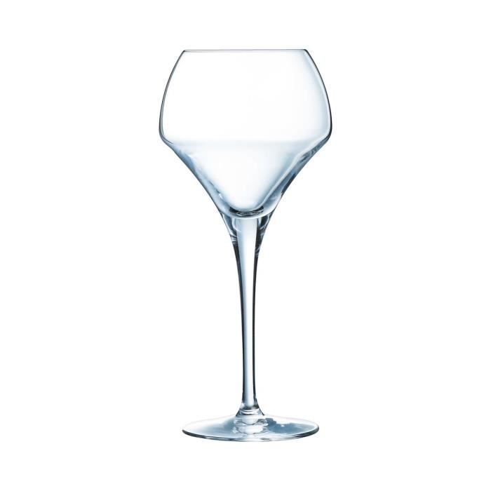 6 verres à vin rouge et blanc 37cl Open Up - Chef&Sommelier - Cristallin design original 30% plus résistant 211 Transparent